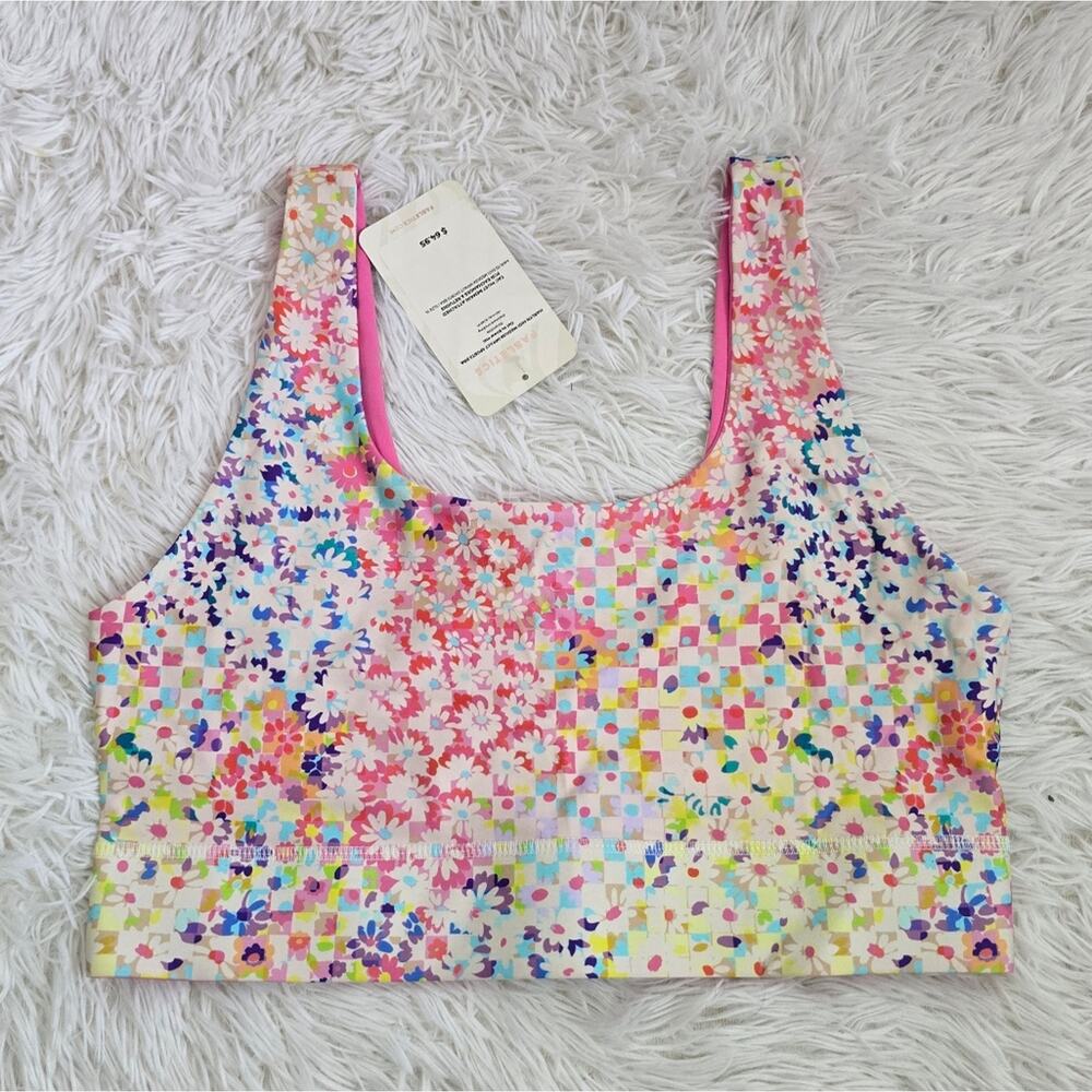 NWT Fabletics Harlyn Reversible Floral Midi Medium-Impact Sports Bra XL - Picture 2 of 11